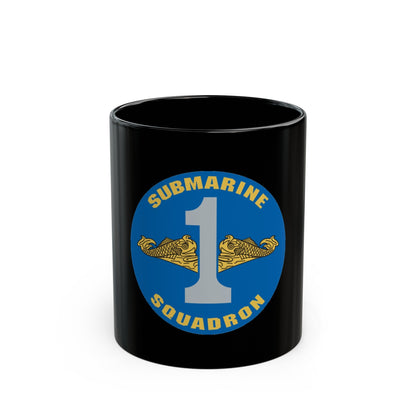 CSS 1 Gold Commander Submarine Squadron 1 (U.S. Navy) Black Coffee Mug-11oz-The Sticker Space