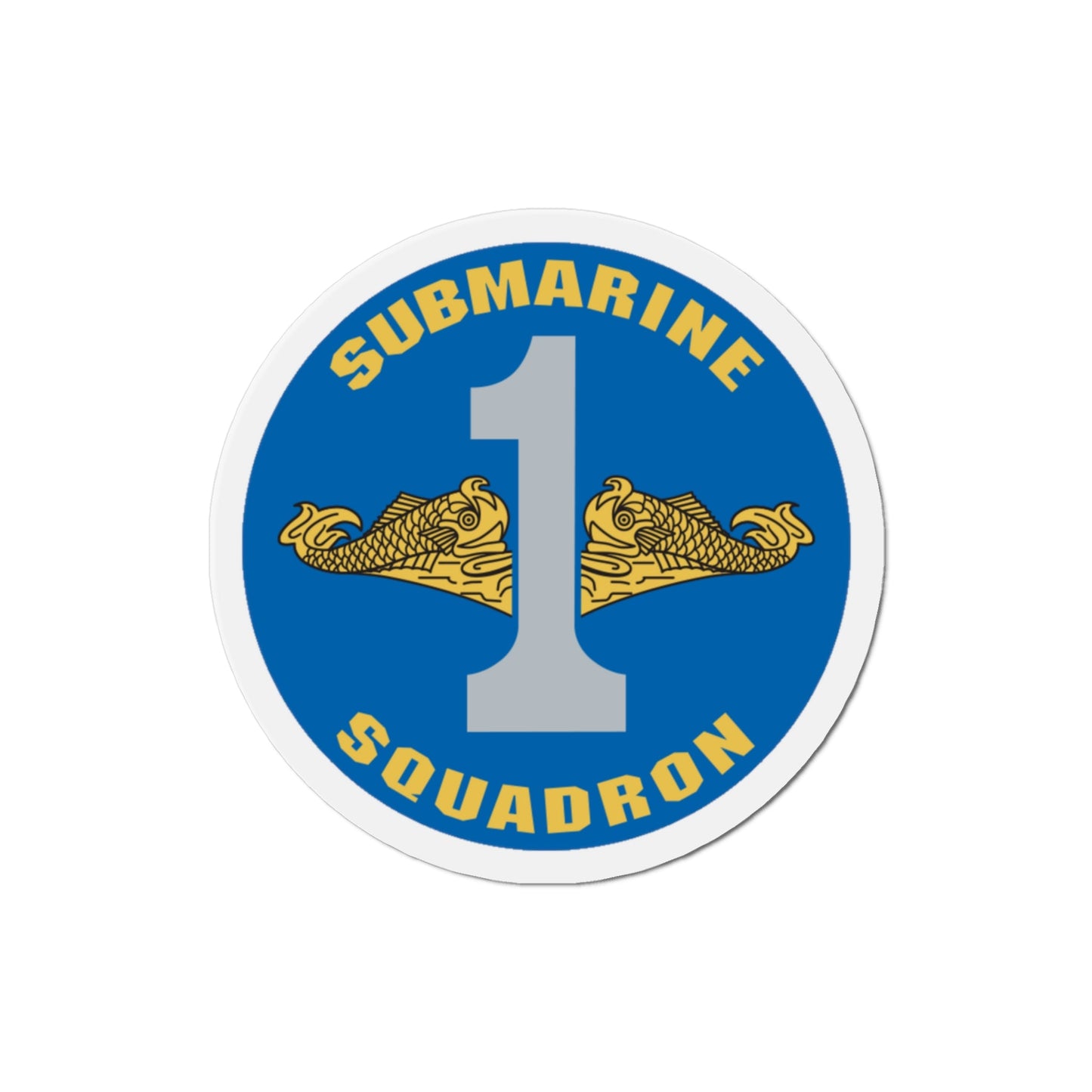 CSS 1 Gold Commander Submarine Squadron 1 (U.S. Navy) Die-Cut Magnet-3" x 3"-The Sticker Space