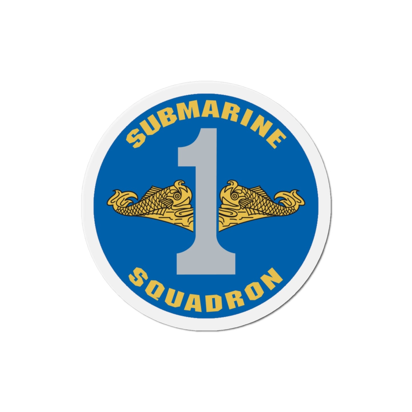 CSS 1 Gold Commander Submarine Squadron 1 (U.S. Navy) Die-Cut Magnet-4" x 4"-The Sticker Space