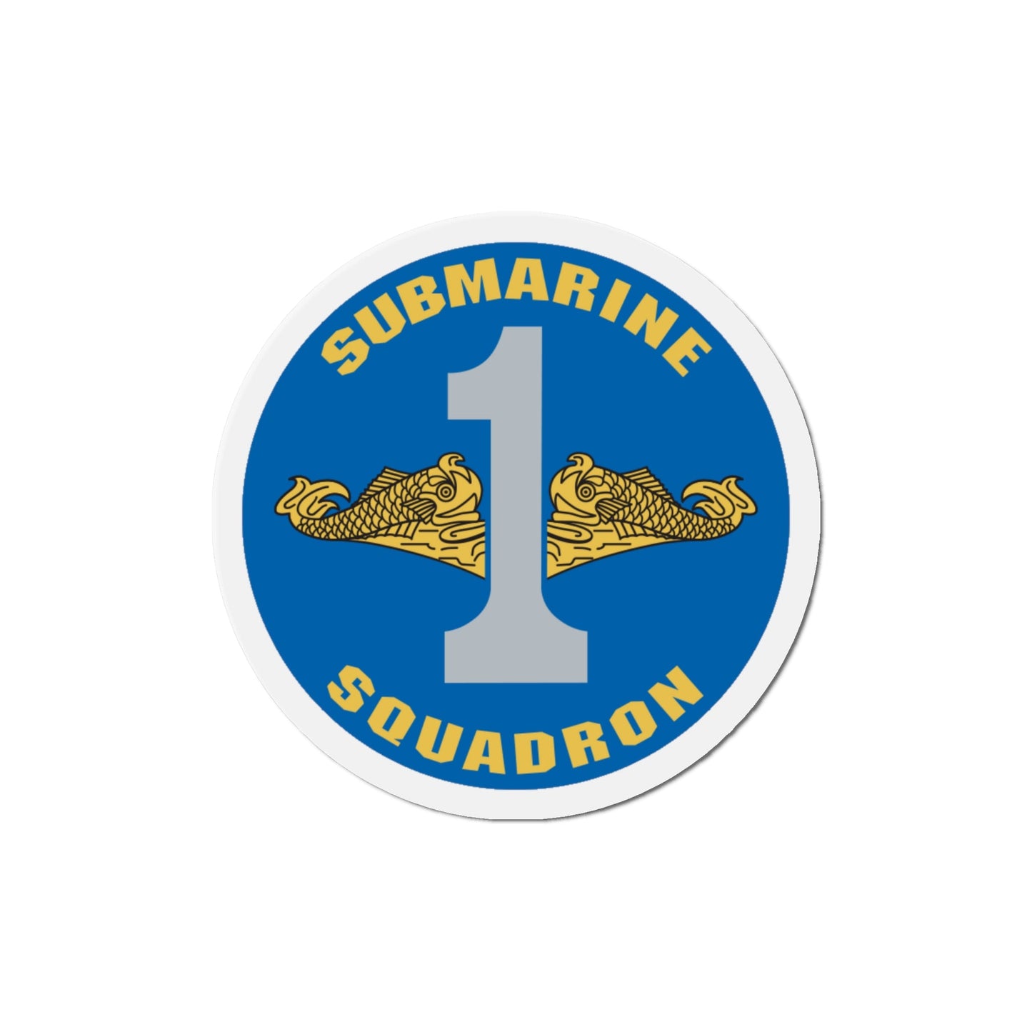 CSS 1 Gold Commander Submarine Squadron 1 (U.S. Navy) Die-Cut Magnet-6 × 6"-The Sticker Space