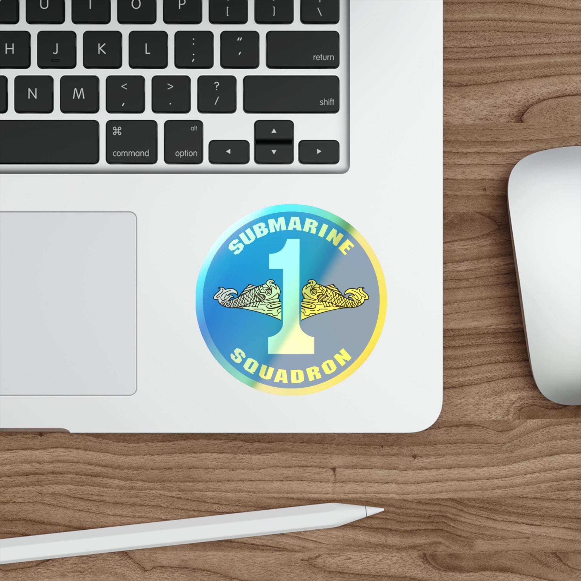 CSS 1 Gold Commander Submarine Squadron 1 (U.S. Navy) Holographic STICKER Die-Cut Vinyl Decal-The Sticker Space