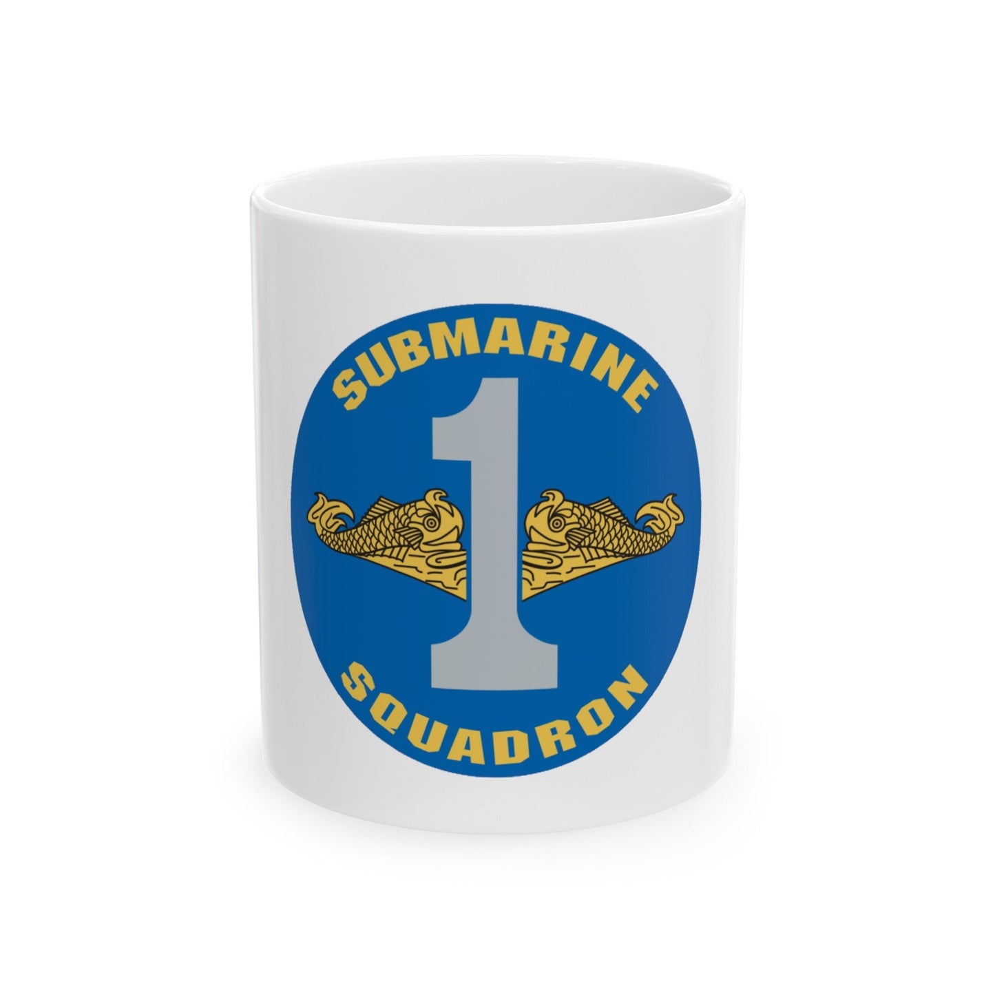 CSS 1 Gold Commander Submarine Squadron 1 (U.S. Navy) White Coffee Mug-11oz-The Sticker Space