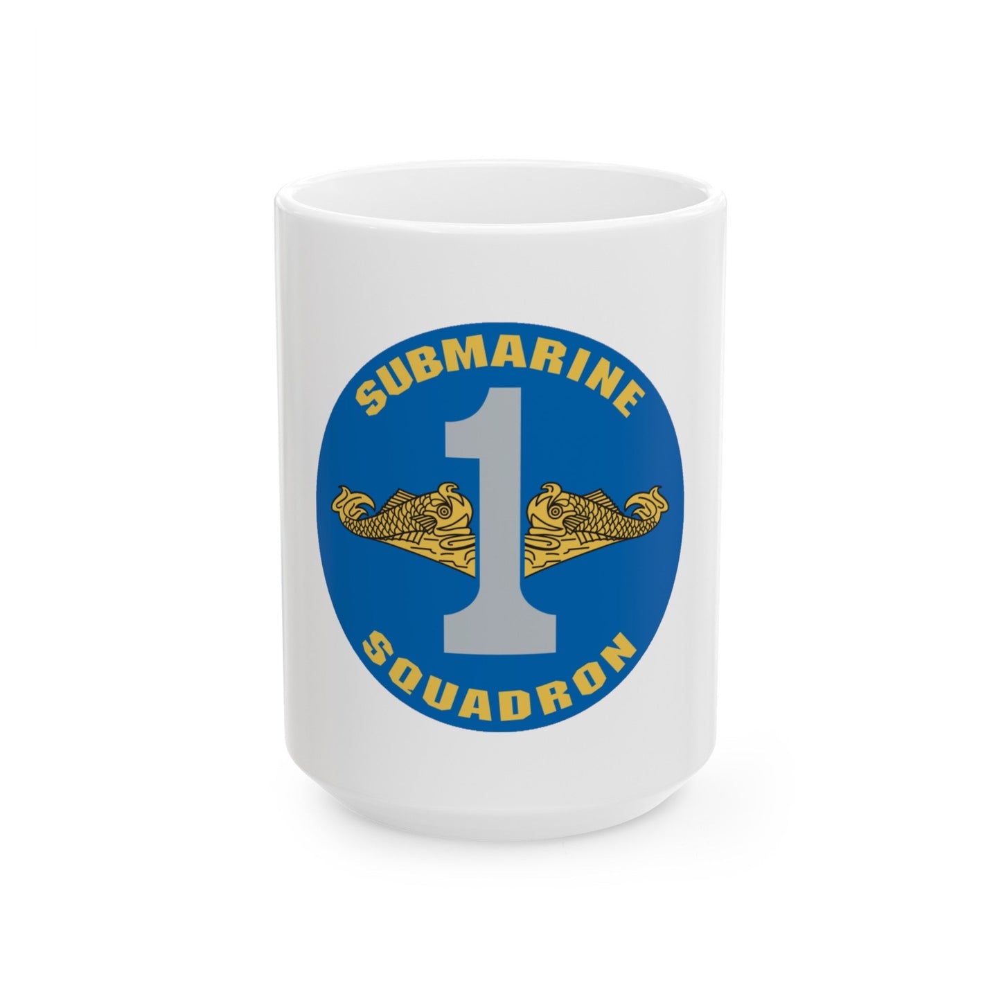 CSS 1 Gold Commander Submarine Squadron 1 (U.S. Navy) White Coffee Mug-15oz-The Sticker Space