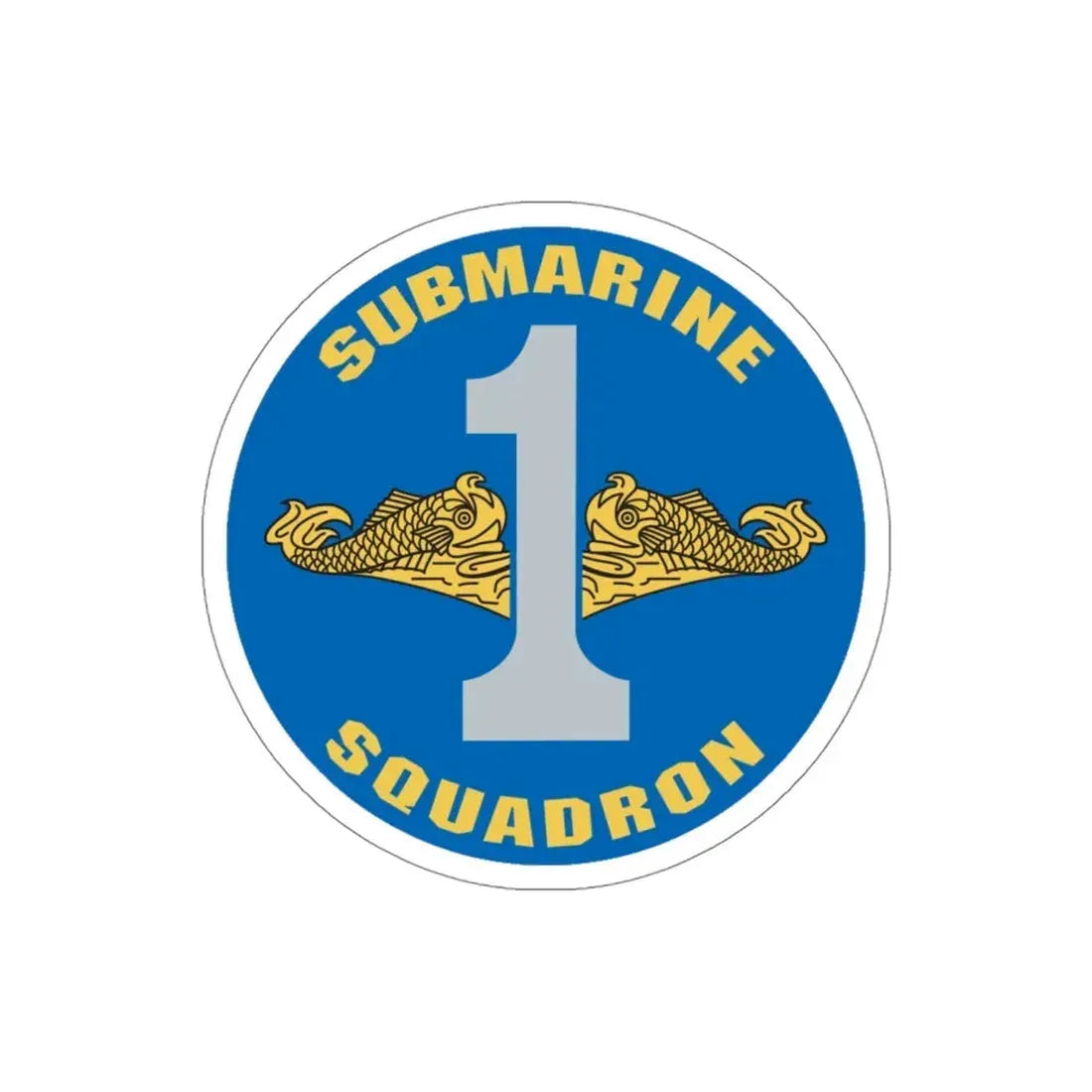 CSS 1 Gold Commander Submarine Squadron 1 (U.S. Navy) STICKER Vinyl Die-Cut Decal 4 Inch - The Sticker Space