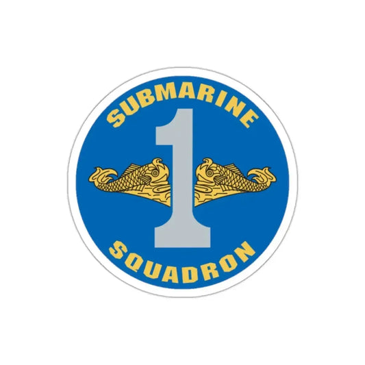 CSS 1 Gold Commander Submarine Squadron 1 (U.S. Navy) STICKER Vinyl Kiss-Cut Decal 2 Inch White - The Sticker Space