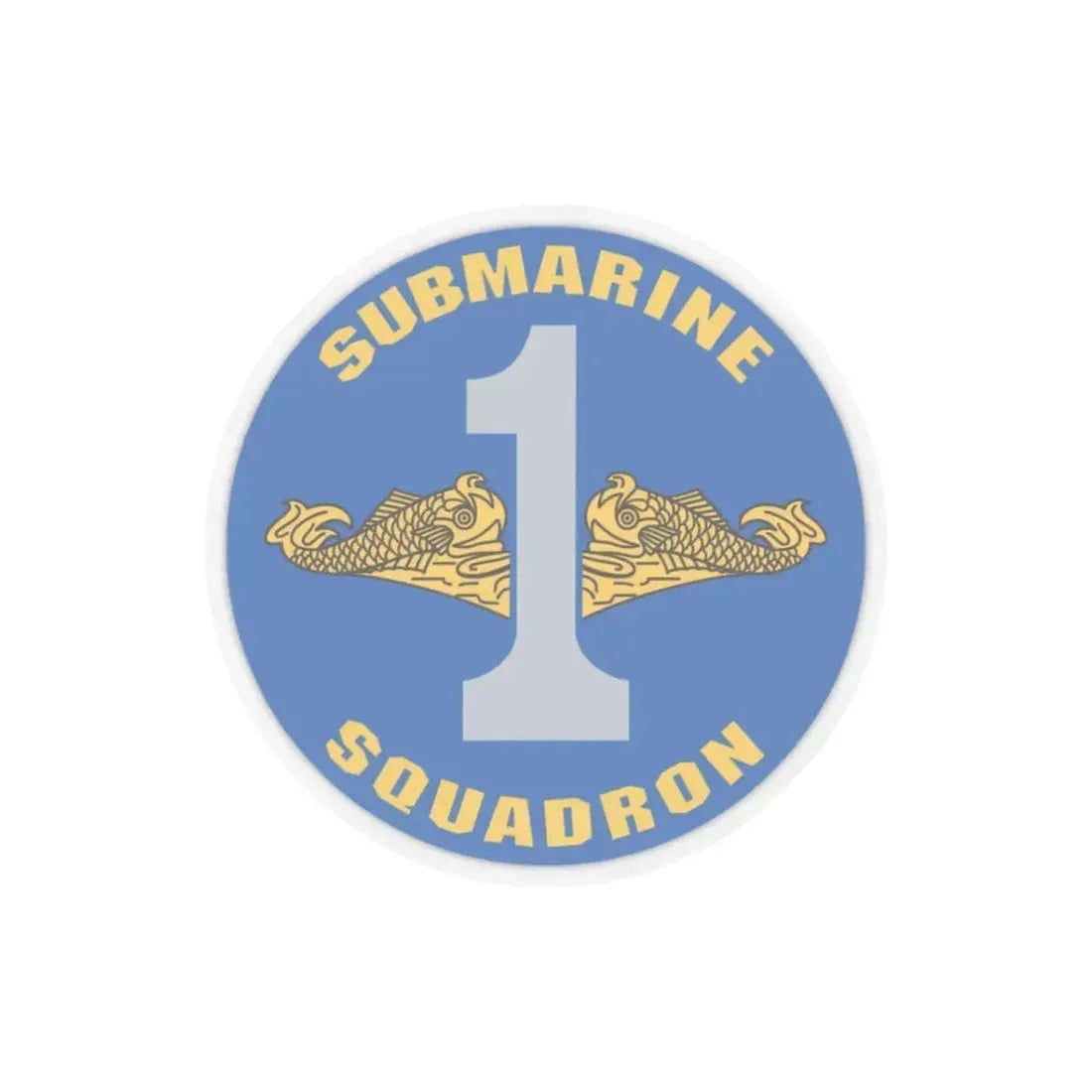 CSS 1 Gold Commander Submarine Squadron 1 (U.S. Navy) STICKER Vinyl Kiss-Cut Decal 3 Inch Transparent - The Sticker Space