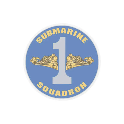 CSS 1 Gold Commander Submarine Squadron 1 (U.S. Navy) STICKER Vinyl Kiss-Cut Decal 3 Inch Transparent - The Sticker Space