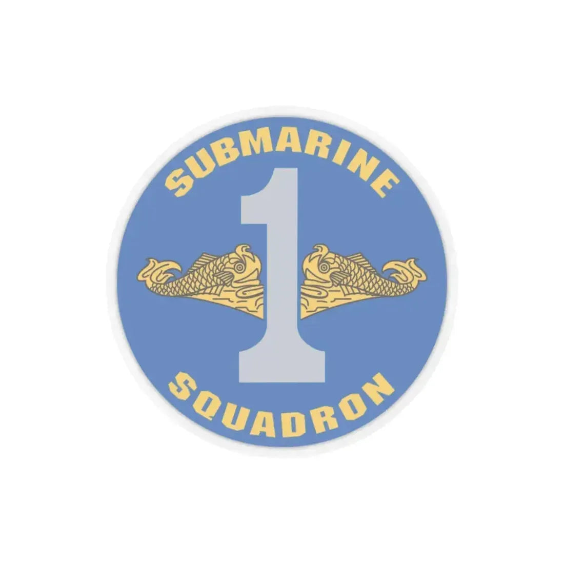 CSS 1 Gold Commander Submarine Squadron 1 (U.S. Navy) STICKER Vinyl Kiss-Cut Decal 4 Inch Transparent - The Sticker Space