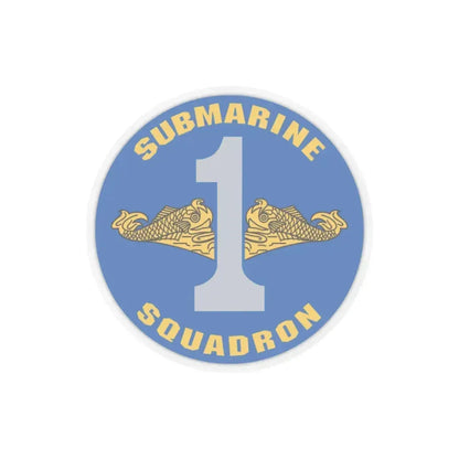 CSS 1 Gold Commander Submarine Squadron 1 (U.S. Navy) STICKER Vinyl Kiss-Cut Decal 4 Inch Transparent - The Sticker Space
