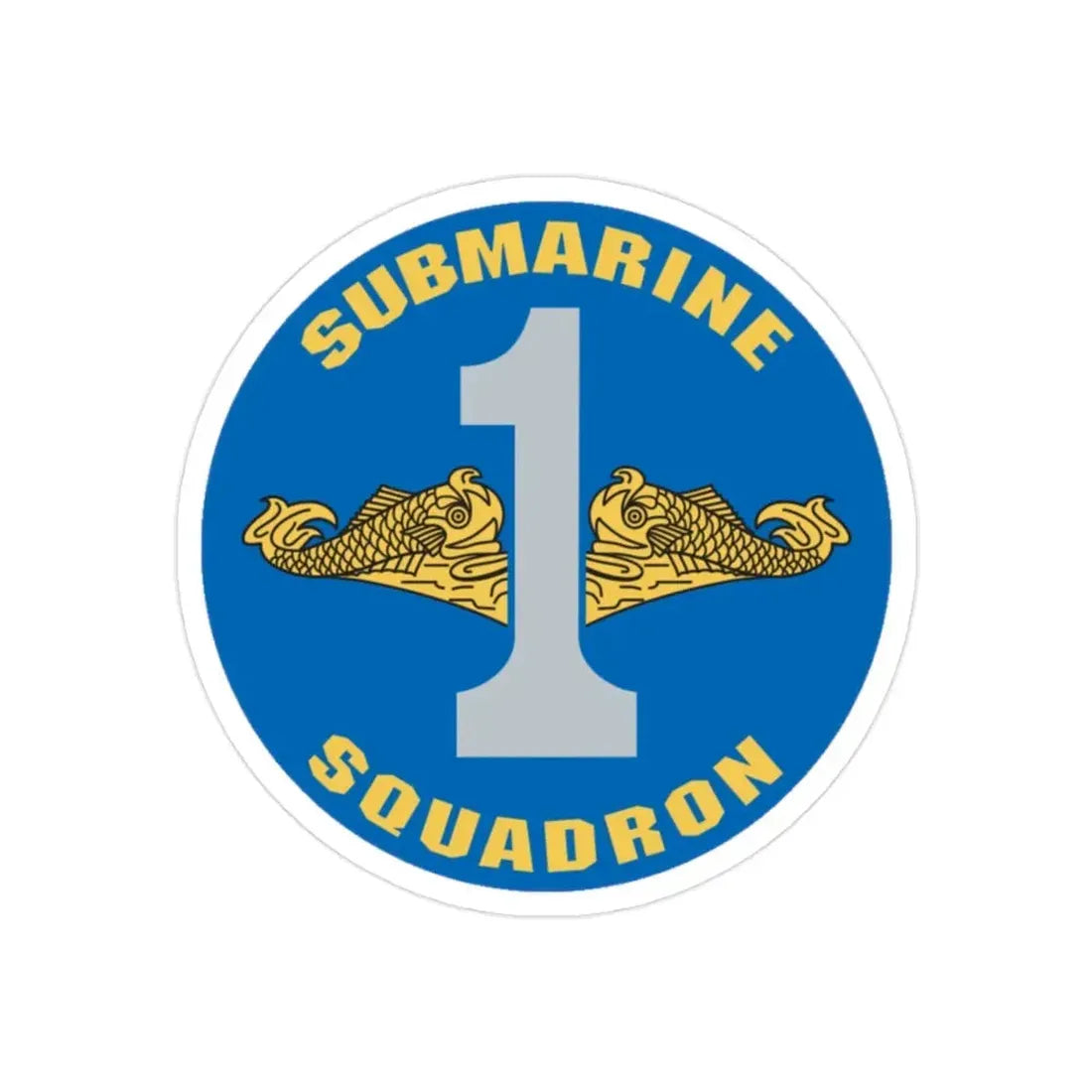 CSS 1 Gold Commander Submarine Squadron 1 (U.S. Navy) Transparent STICKER Die-Cut Vinyl Decal 2 Inch Transparent - The Sticker Space