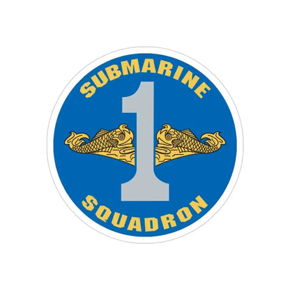 CSS 1 Gold Commander Submarine Squadron 1 (U.S. Navy) Transparent STICKER Die-Cut Vinyl Decal 5 Inch Transparent - The Sticker Space