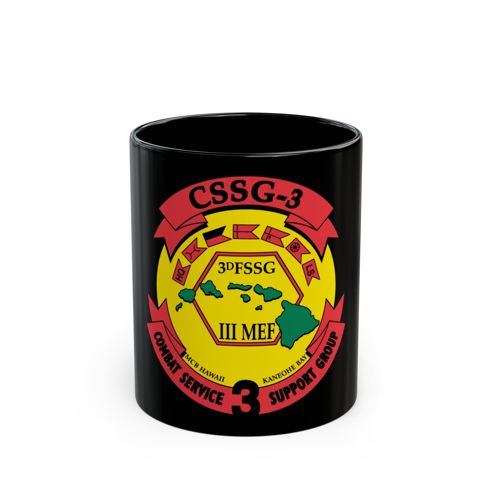 CSSG 3 Combat Service Support Group 3 (USMC) Black Coffee Mug-11oz-The Sticker Space