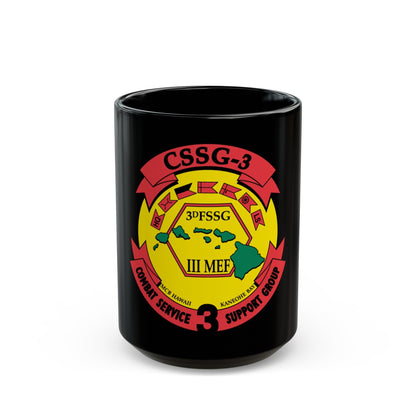 CSSG 3 Combat Service Support Group 3 (USMC) Black Coffee Mug-15oz-The Sticker Space