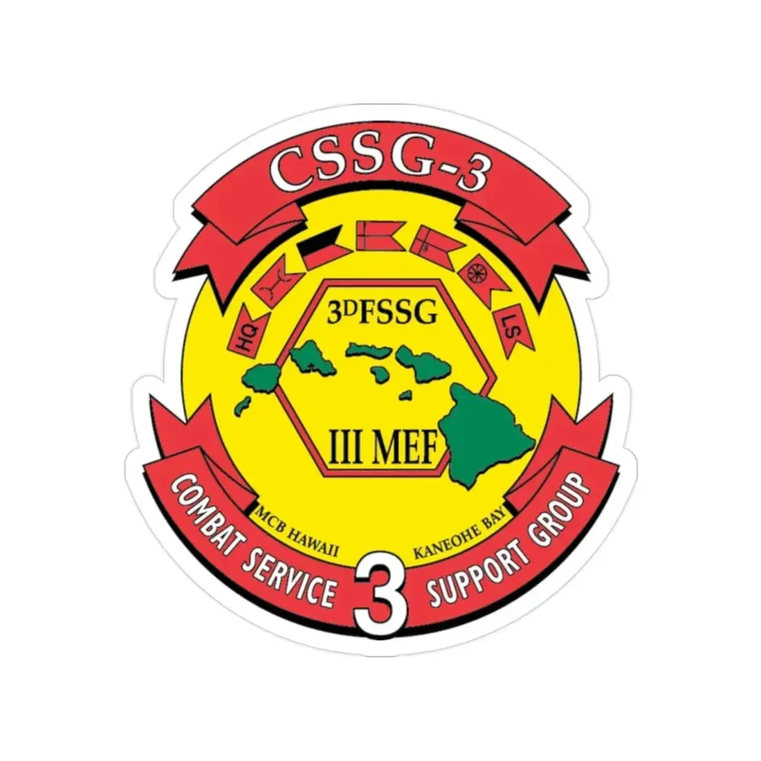 CSSG 3 Combat Service Support Group 3 (USMC) Transparent STICKER Die-Cut Vinyl Decal - The Sticker Space