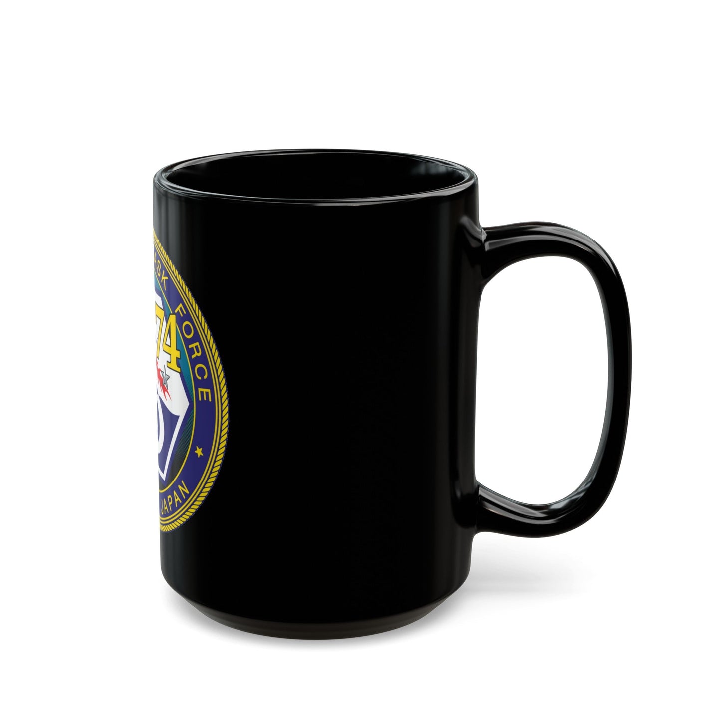 CTF 74 Yokosuka Japan Combined Task Force (U.S. Navy) Black Coffee Mug-The Sticker Space