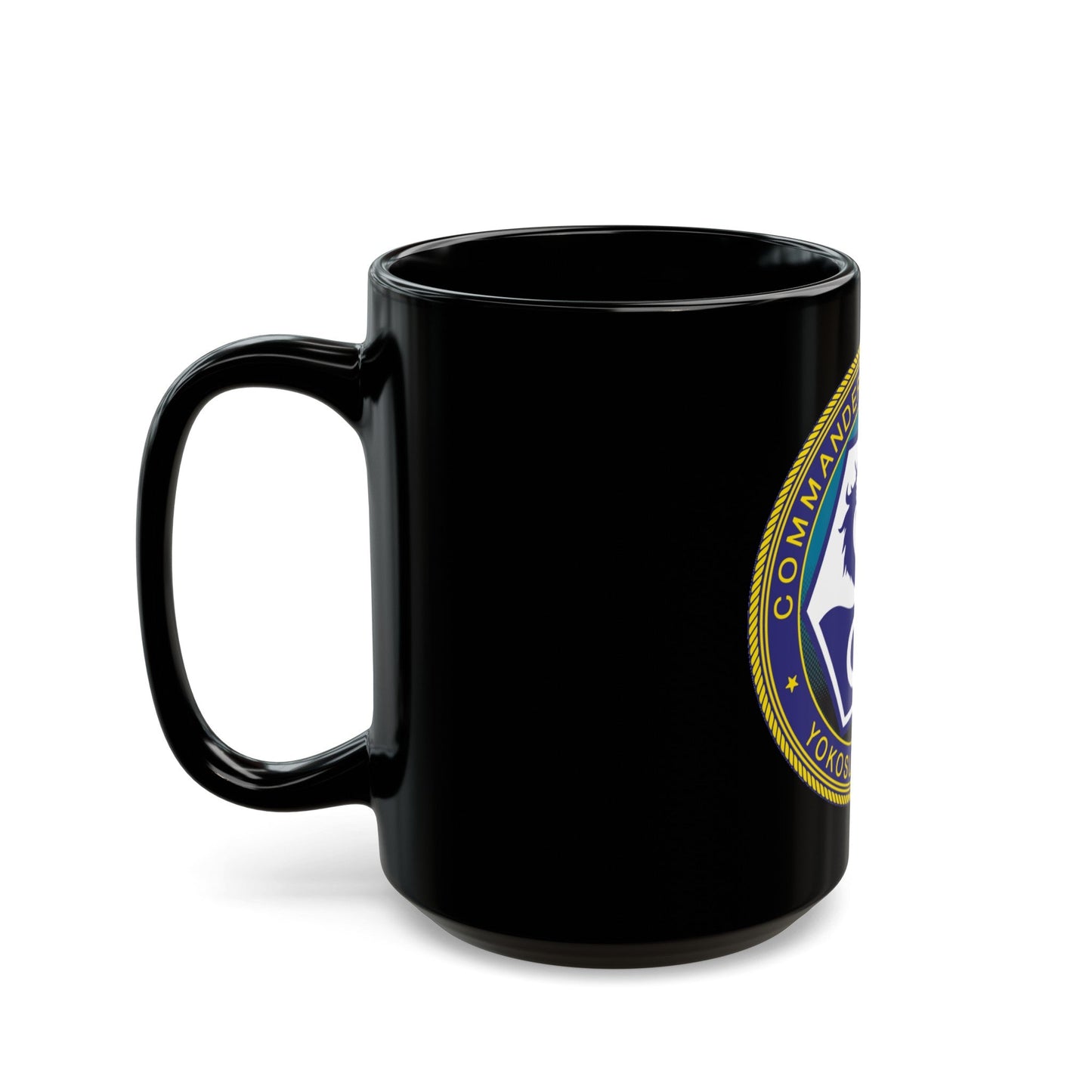 CTF 74 Yokosuka Japan Combined Task Force (U.S. Navy) Black Coffee Mug-The Sticker Space