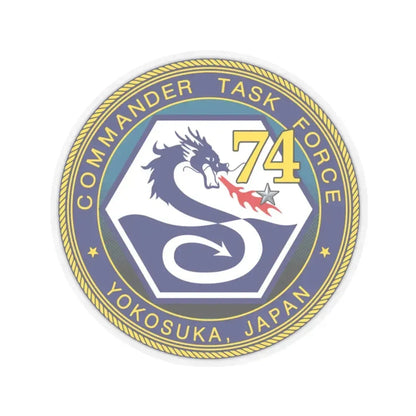 CTF 74 Yokosuka Japan Combined Task Force (U.S. Navy) STICKER Vinyl Kiss-Cut Decal 3 Inch Transparent - The Sticker Space