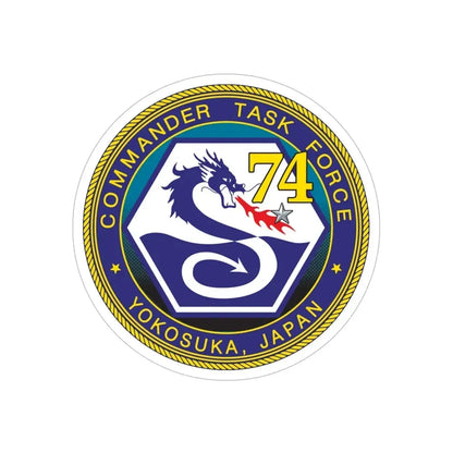 CTF 74 Yokosuka Japan Combined Task Force (U.S. Navy) Transparent STICKER Die-Cut Vinyl Decal 6 Inch Transparent - The Sticker Space