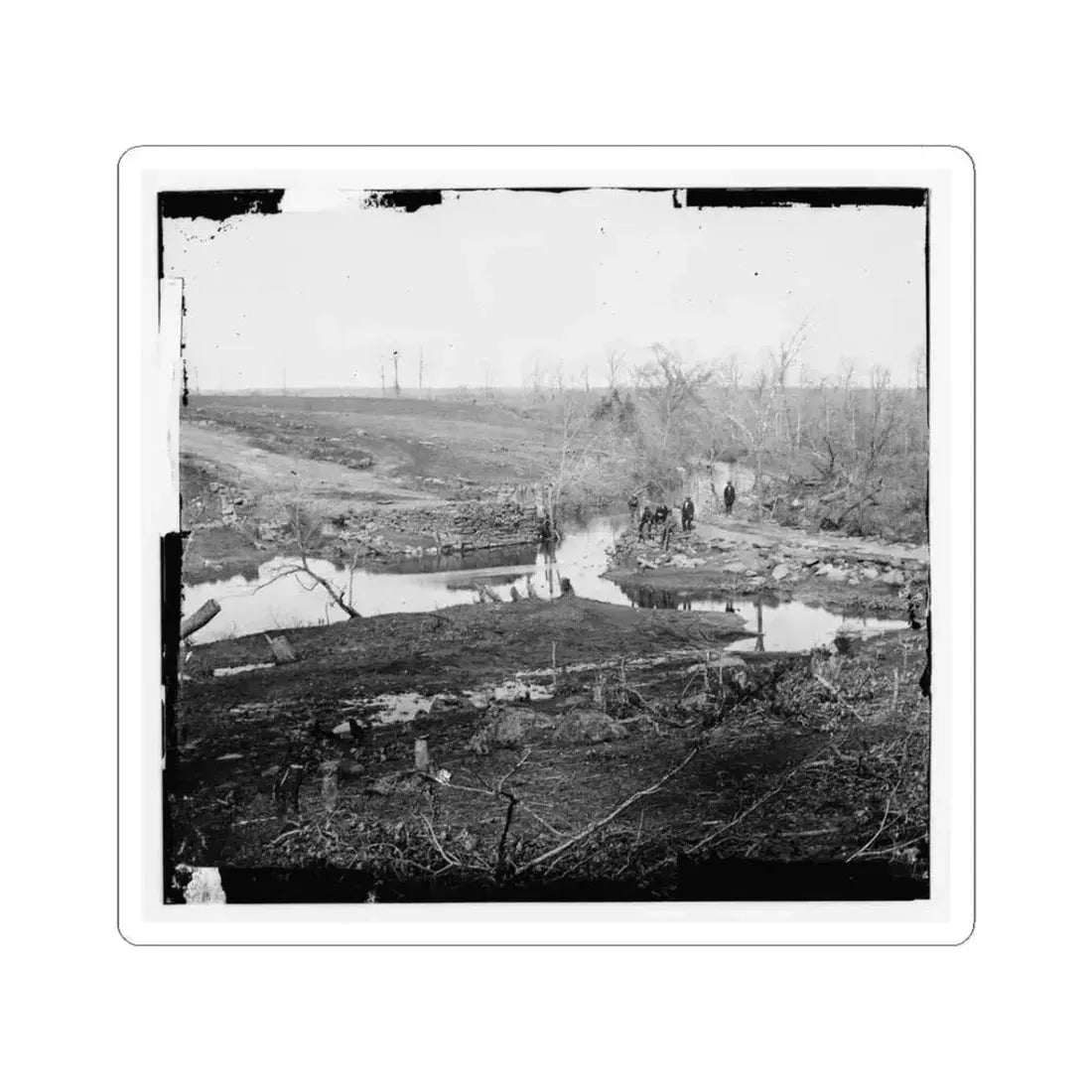 Cub Run, Va.  View With Destroyed Bridge (U.S. Civil War) STICKER Vinyl Kiss-Cut Decal 3 Inch White - The Sticker Space
