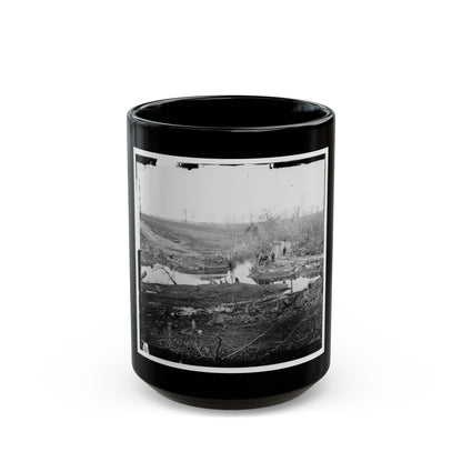 Cub Run, Va. View With Destroyed Bridge (U.S. Civil War) Black Coffee Mug-15oz-The Sticker Space