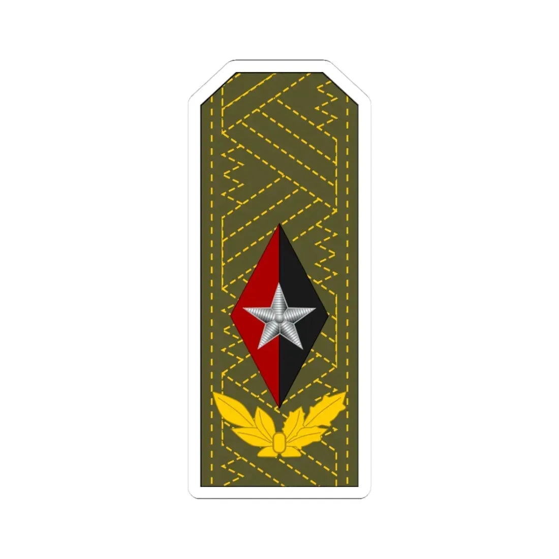 Cuba Army OF 10 (Cuba) (Military Rank) STICKER Vinyl Kiss-Cut Decal 3 Inch White - The Sticker Space