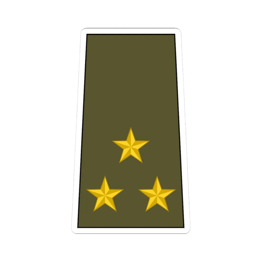 Cuba Army OF 5 (Cuba) (Military Rank) STICKER Vinyl Kiss-Cut Decal 3 Inch White - The Sticker Space