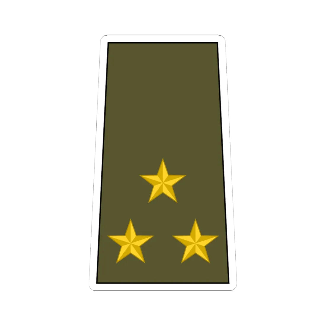 Cuba Army OF 5 (Cuba) (Military Rank) STICKER Vinyl Kiss-Cut Decal 4 Inch White - The Sticker Space