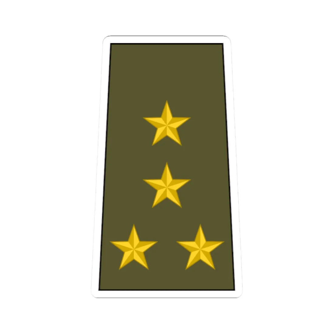 Cuba Army OF 5b (Cuba) (Military Rank) STICKER Vinyl Kiss-Cut Decal 2 Inch White - The Sticker Space