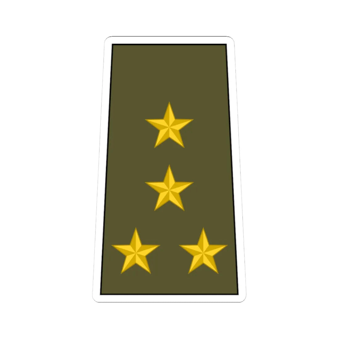 Cuba Army OF 5b (Cuba) (Military Rank) STICKER Vinyl Kiss-Cut Decal 3 Inch White - The Sticker Space