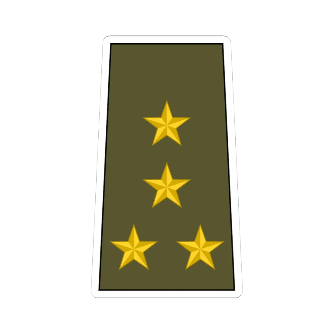 Cuba Army OF 5b (Cuba) (Military Rank) STICKER Vinyl Kiss-Cut Decal 4 Inch White - The Sticker Space