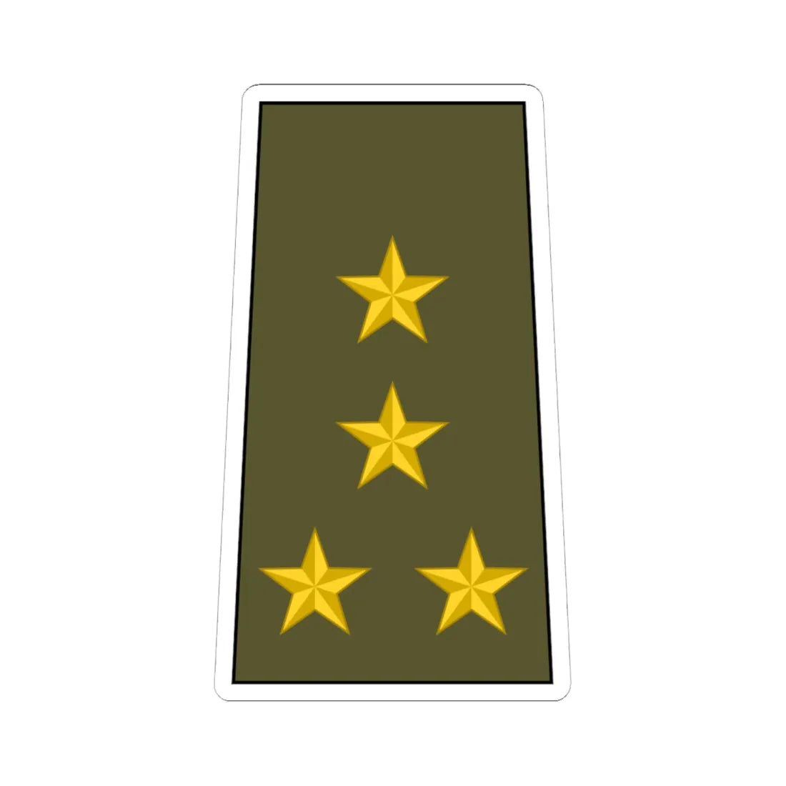 Cuba Army OF 5b (Cuba) (Military Rank) STICKER Vinyl Kiss-Cut Decal 6 Inch White - The Sticker Space