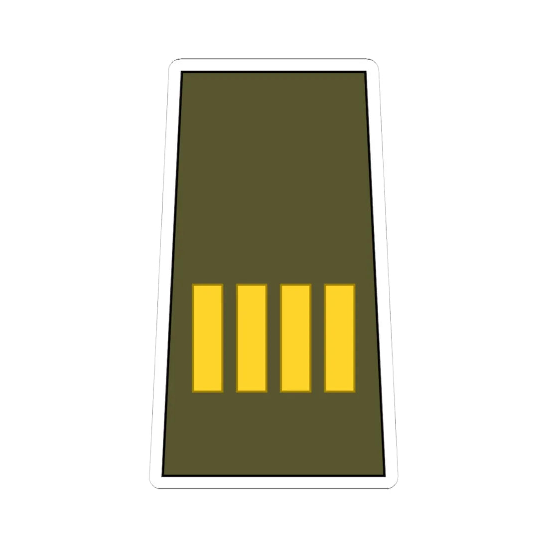 Cuba Army OR 9c (Cuba) (Military Rank) STICKER Vinyl Kiss-Cut Decal 4 Inch White - The Sticker Space