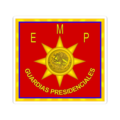 Cuerpo de Guardias Presidenciales Mexico (Mexico) (Coat of Arms) STICKER Vinyl Kiss-Cut Decal 3 Inch White - The Sticker Space