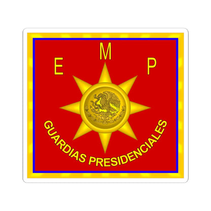 Cuerpo de Guardias Presidenciales Mexico (Mexico) (Coat of Arms) STICKER Vinyl Kiss-Cut Decal 4 Inch White - The Sticker Space