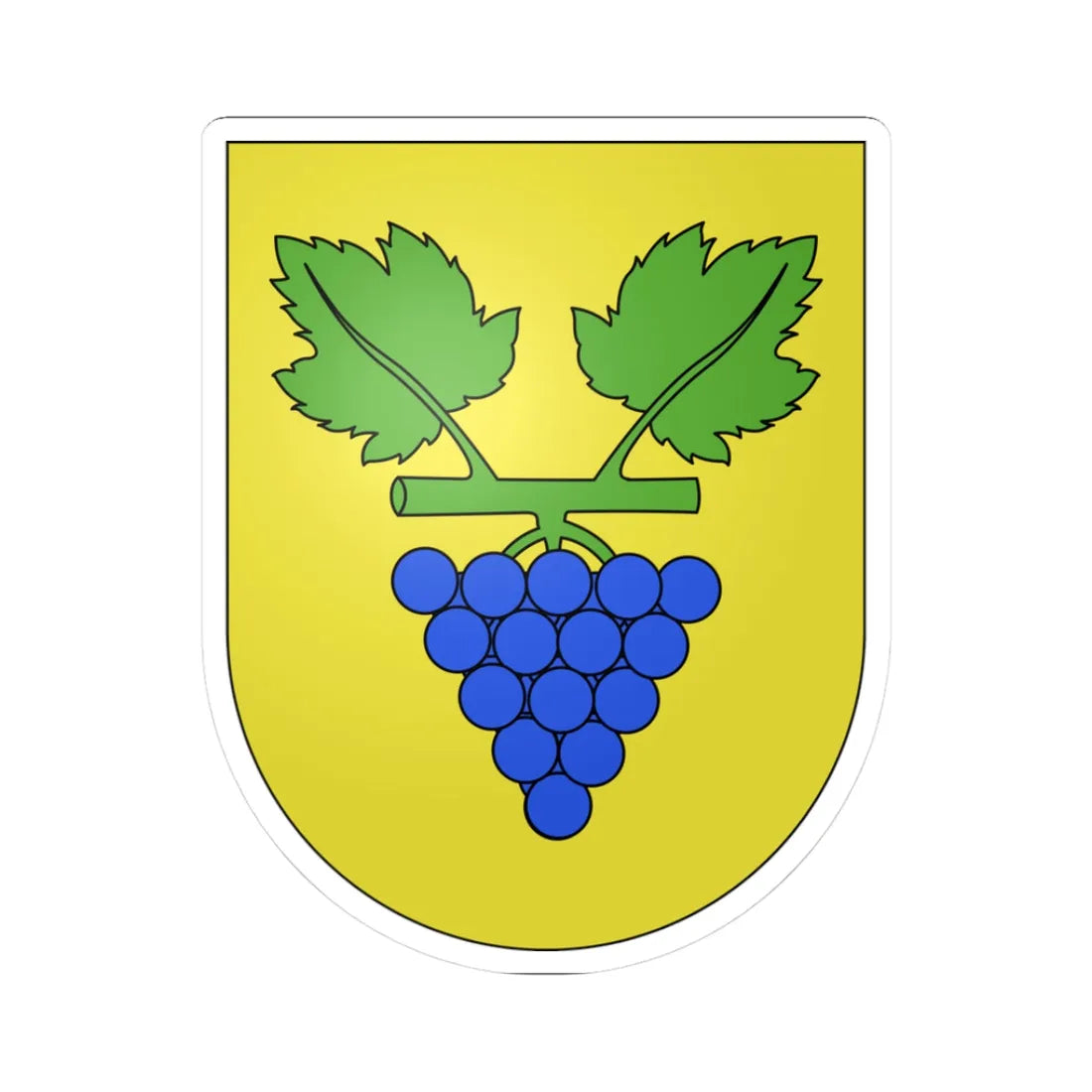 Cugnasco-coat of arms (Switzerland) (Coat of Arms) STICKER Vinyl Kiss-Cut Decal 3 Inch White - The Sticker Space