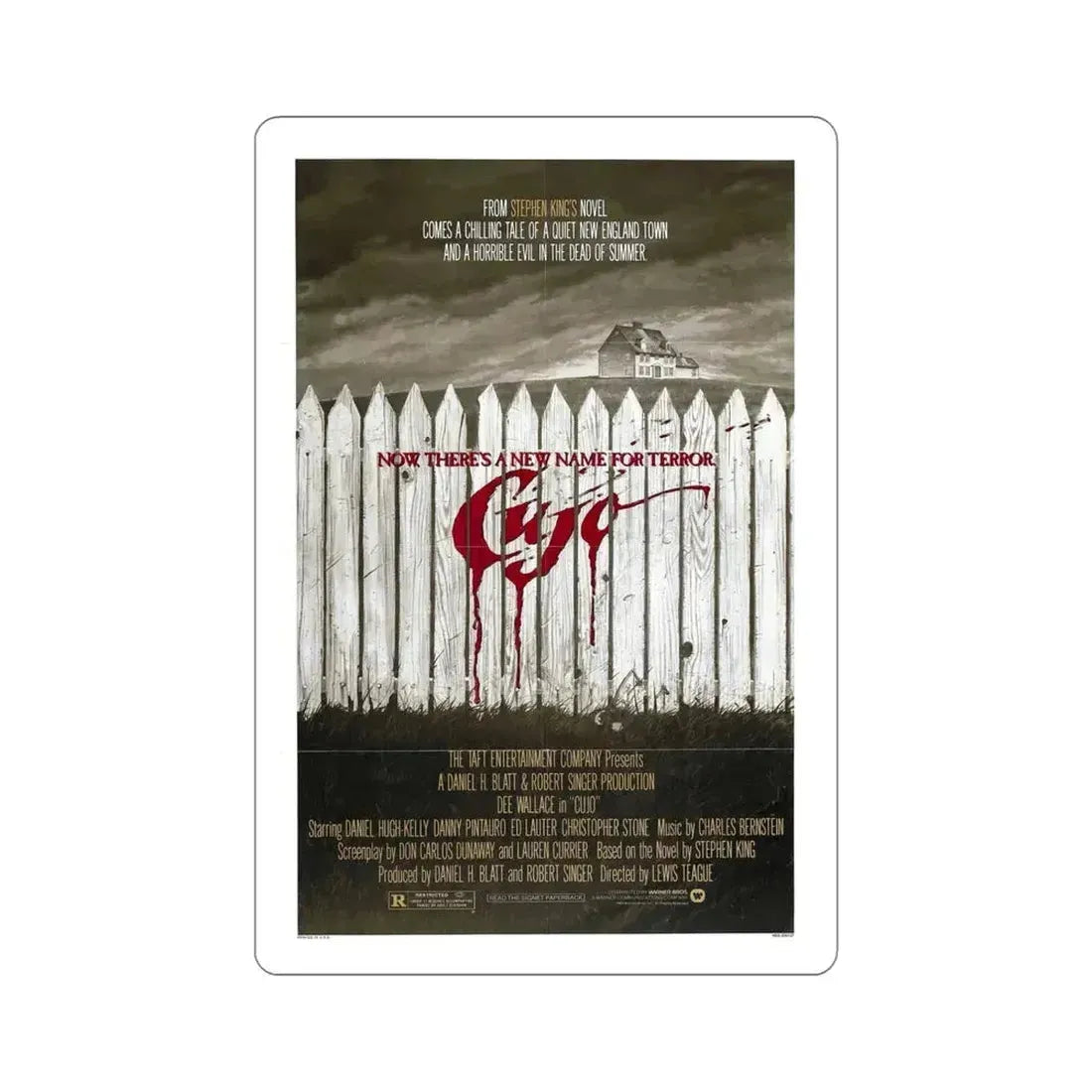 Cujo 1983 Movie Poster STICKER Vinyl Die-Cut Decal 5 Inch - The Sticker Space