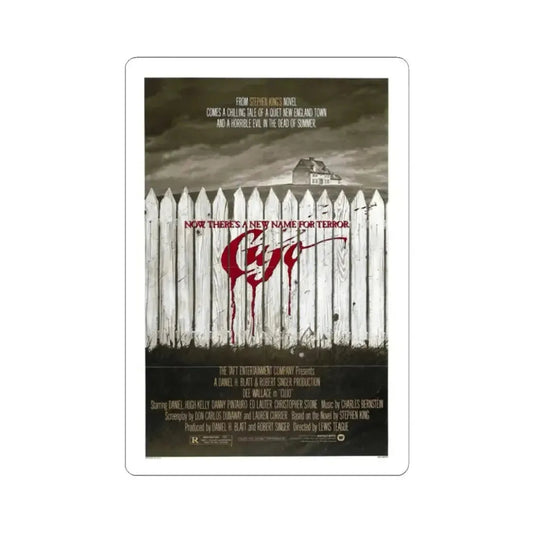 Cujo 1983 Movie Poster - STICKER Vinyl Kiss-Cut Decal 2 Inch White - The Sticker Space