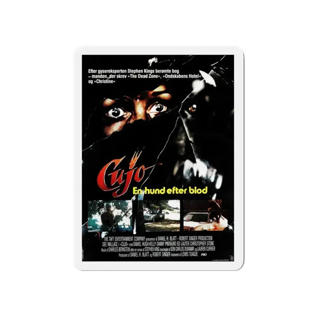 CUJO (DANISH) 1983 Movie Poster - Refrigerator Magnet - The Sticker Space