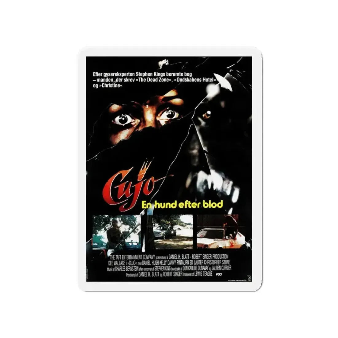 CUJO (DANISH) 1983 Movie Poster - Refrigerator Magnet - The Sticker Space