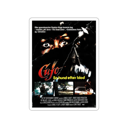 CUJO (DANISH) 1983 Movie Poster STICKER Vinyl Die-Cut Decal-2 Inch-The Sticker Space