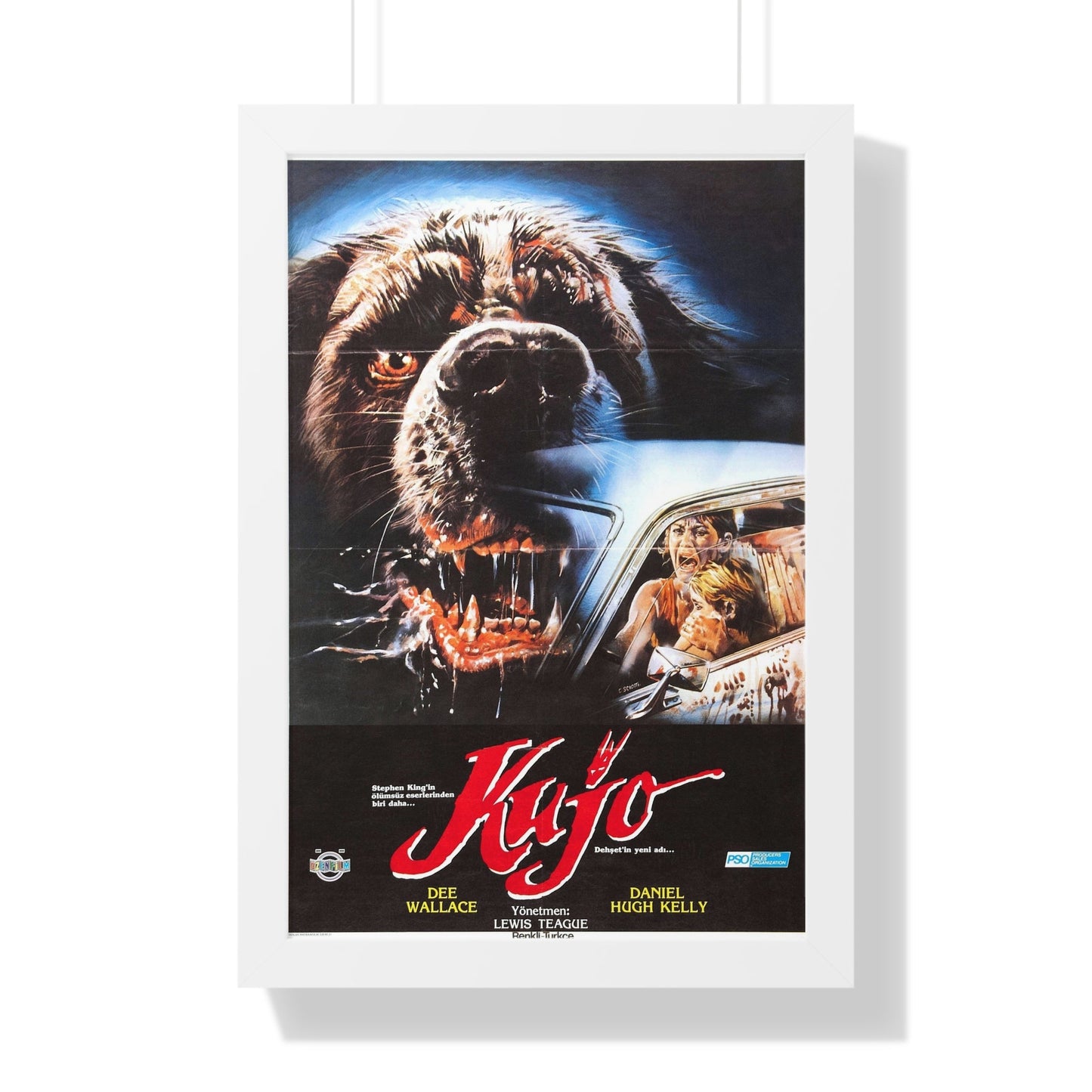 CUJO (TURKISH) 1983 - Framed Movie Poster-16″ x 24″-The Sticker Space