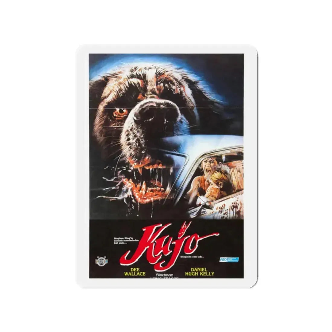 CUJO (TURKISH) 1983 Movie Poster - Refrigerator Magnet 2 Inch - The Sticker Space