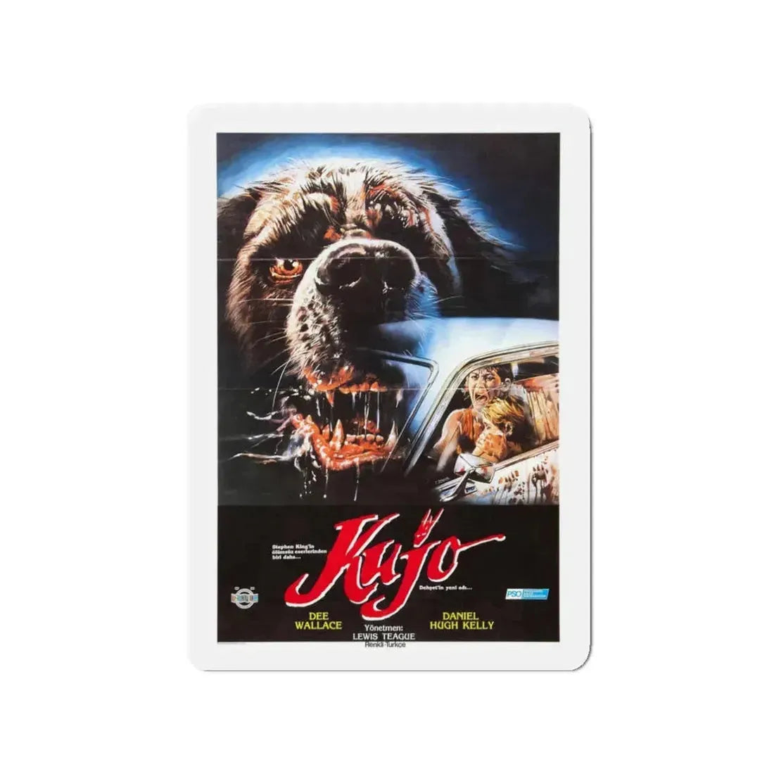 CUJO (TURKISH) 1983 Movie Poster - Refrigerator Magnet 3 Inch - The Sticker Space