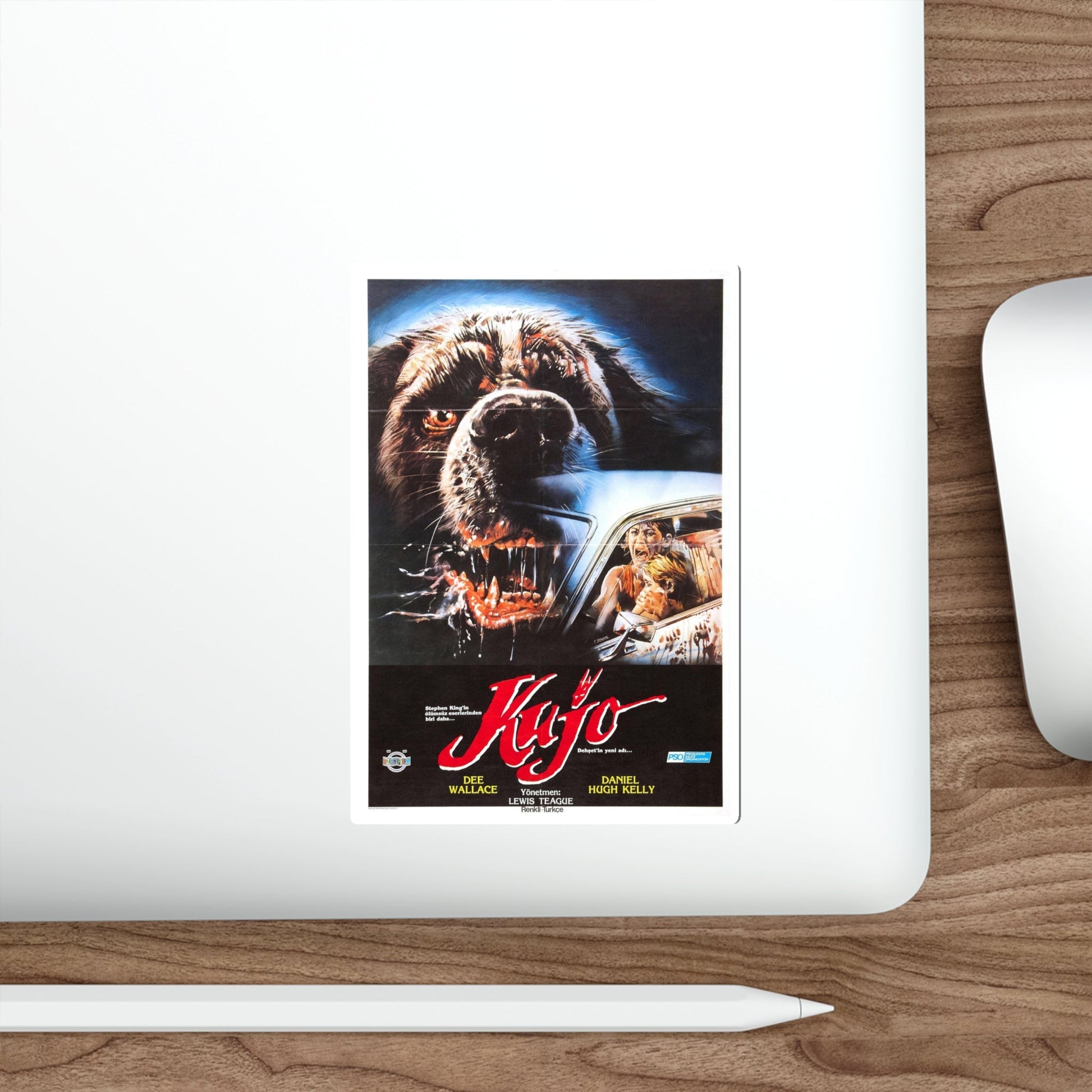 CUJO (TURKISH) 1983 Movie Poster STICKER Vinyl Die-Cut Decal-The Sticker Space