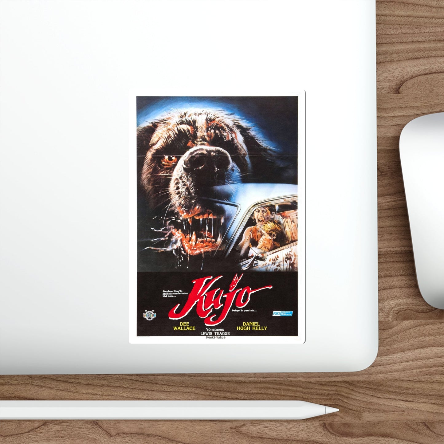 CUJO (TURKISH) 1983 Movie Poster STICKER Vinyl Die-Cut Decal-The Sticker Space