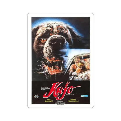 CUJO (TURKISH) 1983 Movie Poster - STICKER Vinyl Kiss-Cut Decal 3 Inch White - The Sticker Space