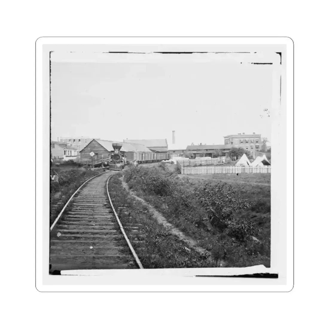 Culpeper Court House, Va. Freight Train on Orange and Alexandria Railroad (U.S. Civil War) STICKER Vinyl Kiss-Cut Decal 2 Inch White - The Sticker Space