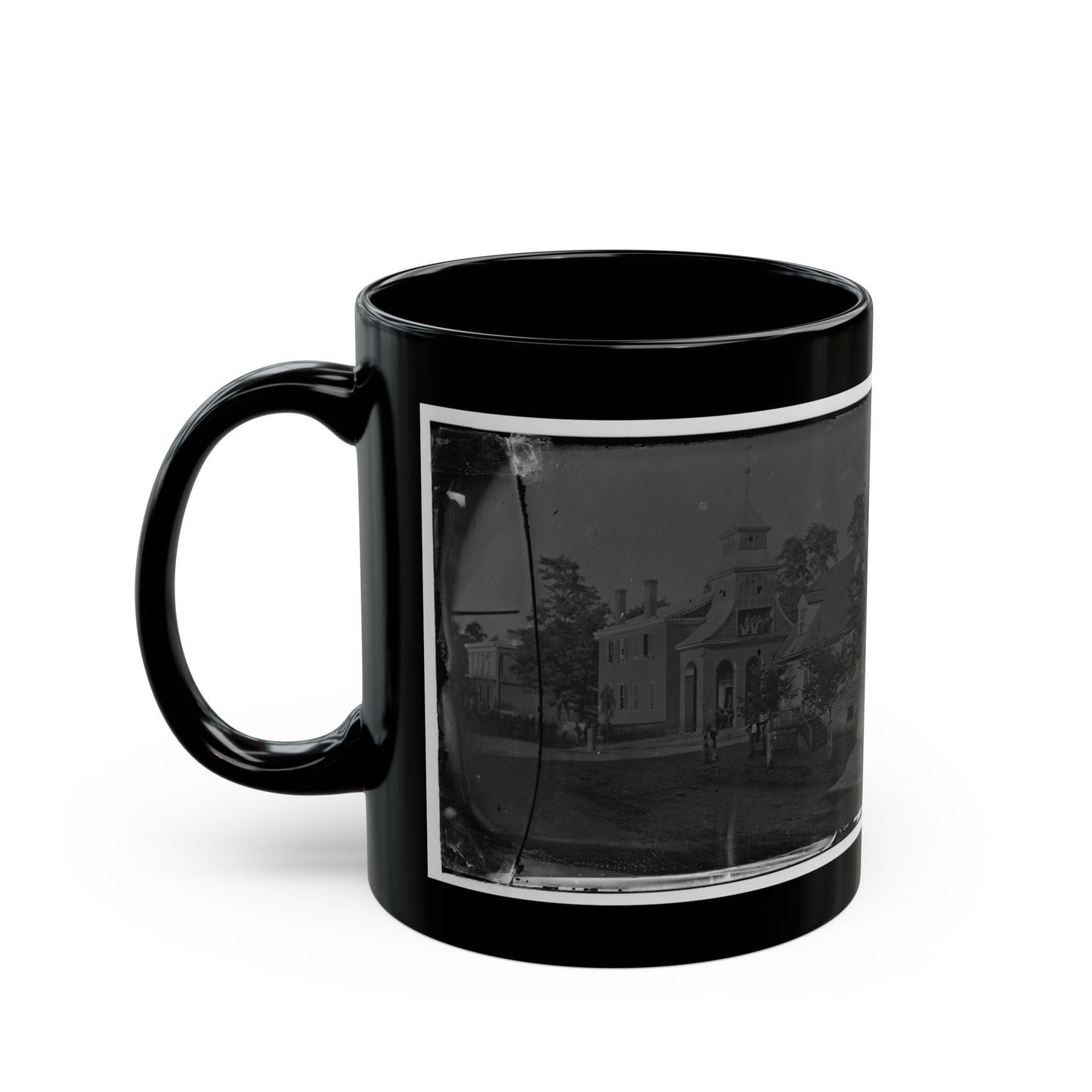 Culpeper Court House, Va.  Court House, With A Group Of Confederates Captured At Cedar Mountain On Balcony (U.S. Civil War) Black Coffee Mug