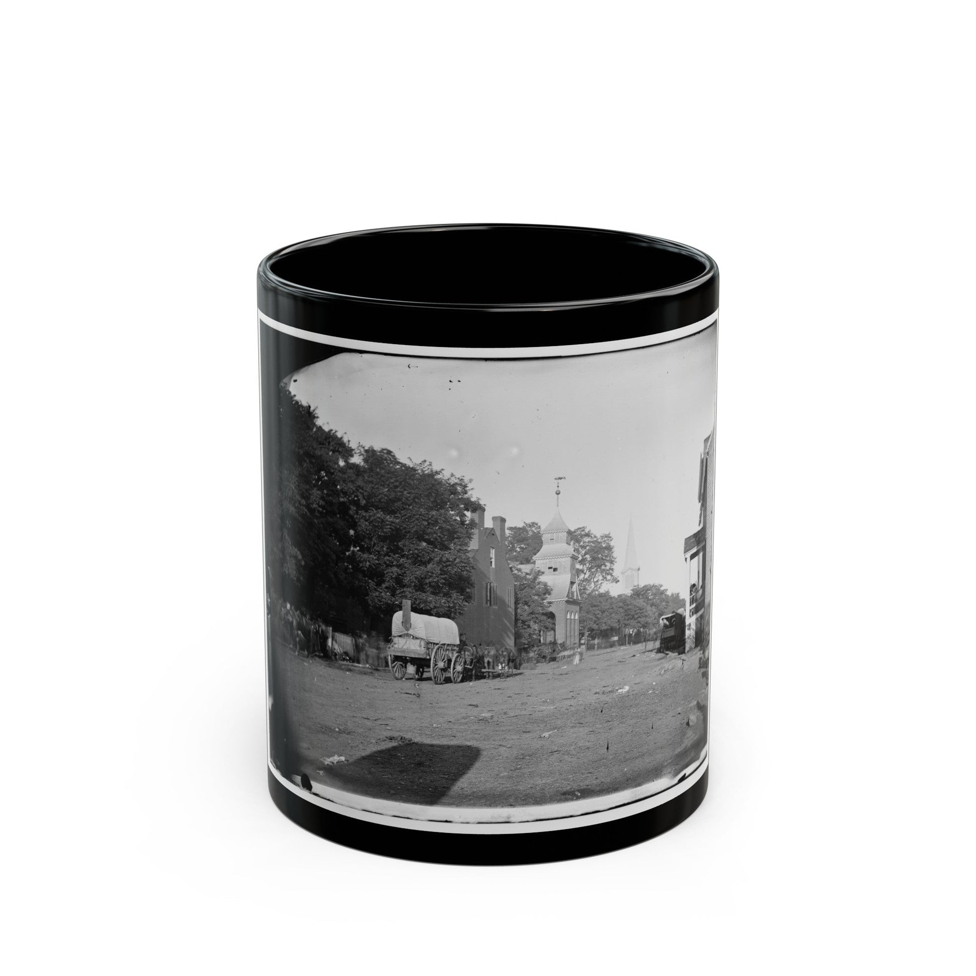 Culpeper Court House, Va. Street Scene (U.S. Civil War) Black Coffee Mug-11oz-The Sticker Space