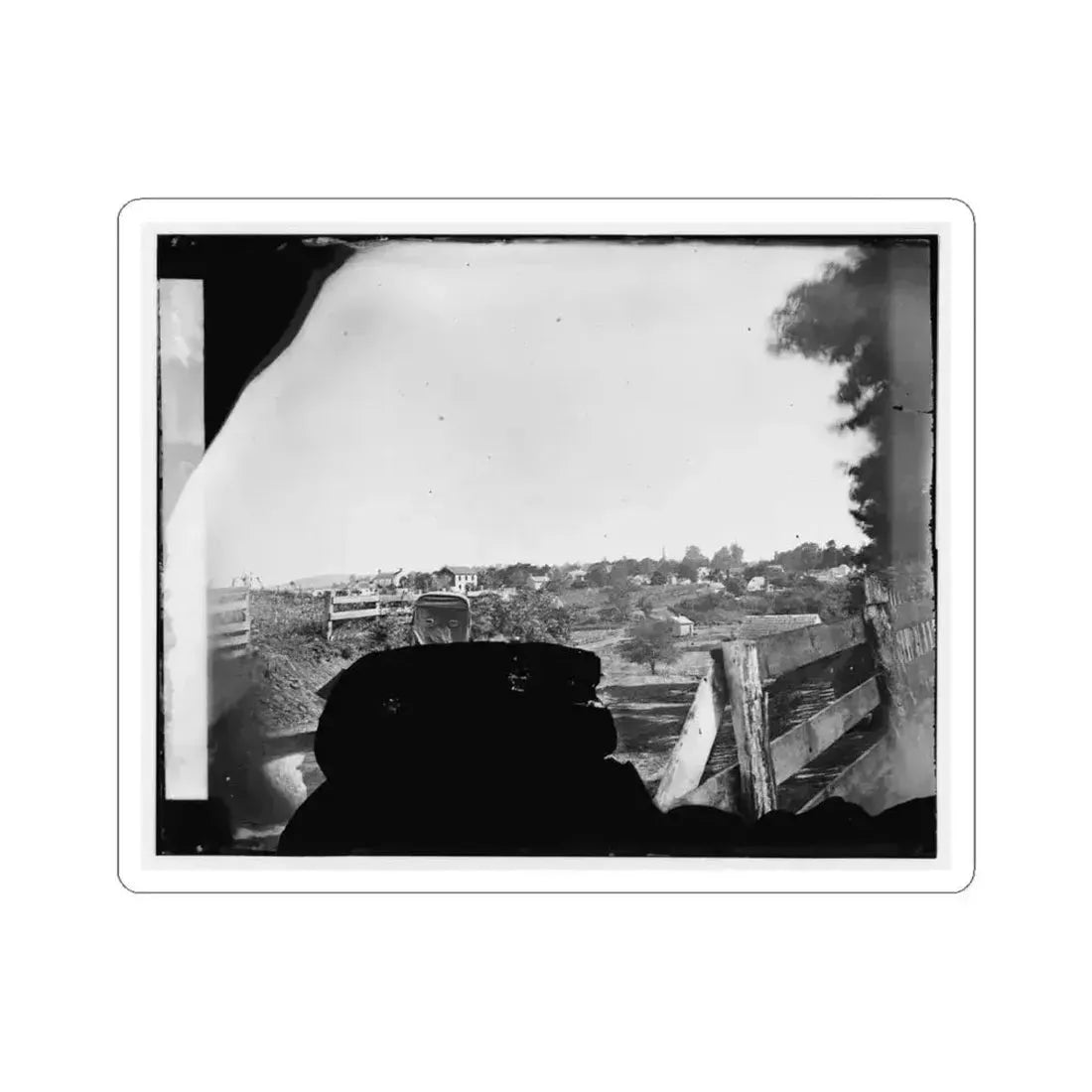 Culpeper, Va. Approach to Town, With Photographer's Wagon in Foreground (U.S. Civil War) STICKER Vinyl Kiss-Cut Decal 6 Inch White - The Sticker Space